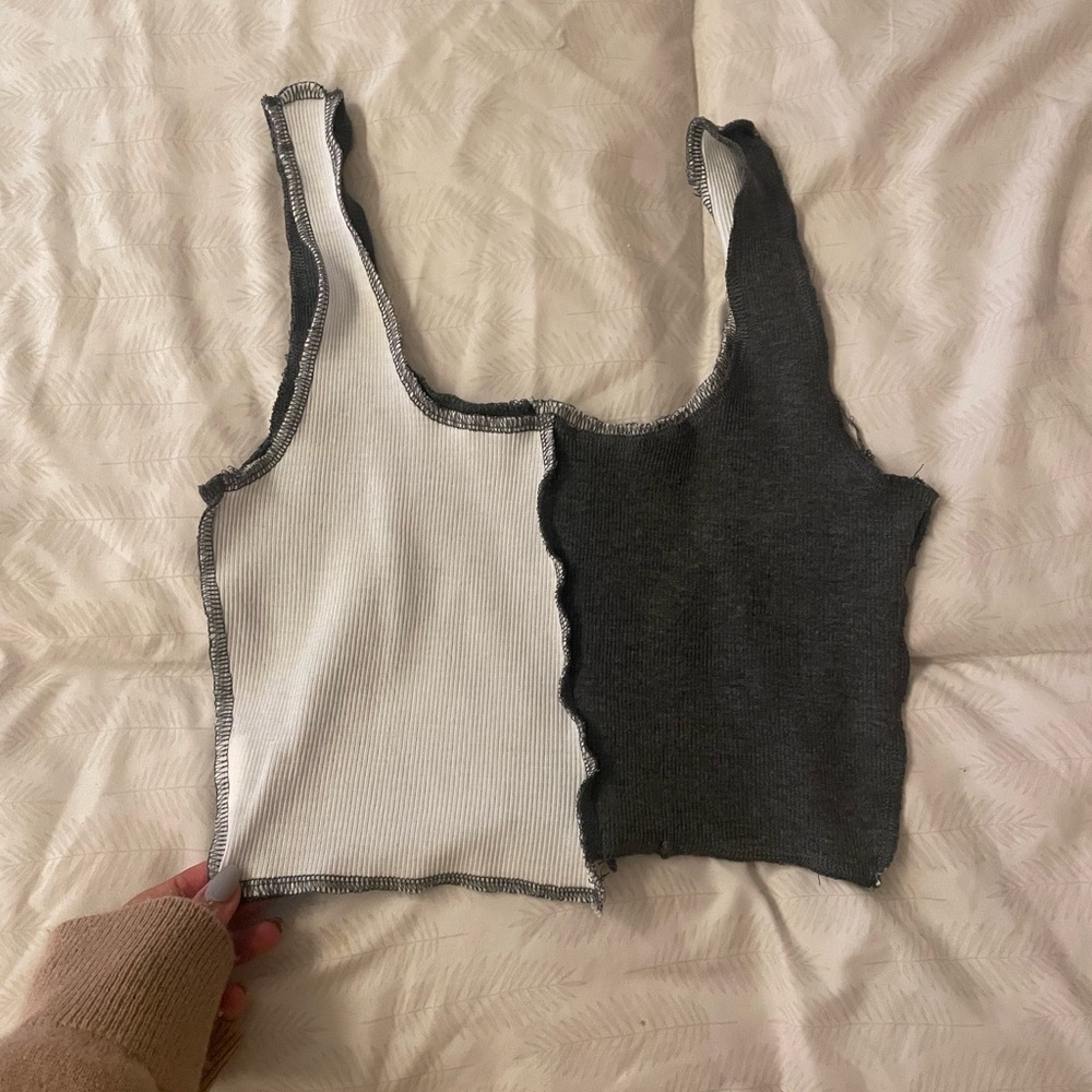 Chic Black and White Women's Crop Top